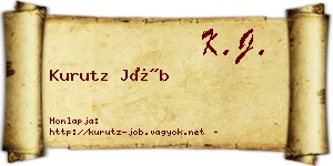 Kurutz Jób névjegykártya